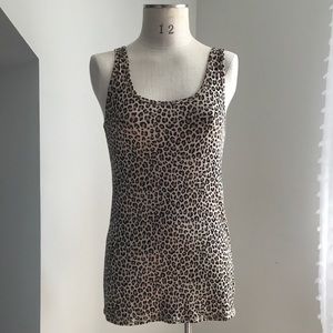Merona leopard print stretch tank top